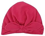 (ラボーグ)La Vogue ベビー ニット帽子 ワッチキャップ キッズ 赤ちゃん ハット コットン リボン 女の子 男の子 子供 春秋 帽子 可愛い 出産祝い ローズ