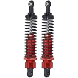 RCショックアブソーバー、 RC ショックアブソーバー、 RCダンパーショック RCダンパーオイル 80mm RC ダンパーオイル 車用 SLASH 2WD (赤)