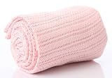 Baby Cellular Cotton Blanket for Moses Basket, Crib, Pram - Pink by My Little World