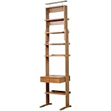 ラック 天然木 突っ張り 上下可動 壁面収納 壁面家具 ラック オープンシルフ ディスプレイラック 本棚 書棚 飾り棚 幅80cm ライトブラウン LS-813LB