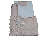 日本製 洗えるWガーゼ ミニ布団 6点セット 先染めギンガム (オレンジ) 60×90cm ベビーベッド用 ミニサイズ ふとんセット ブルー