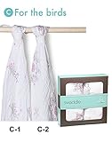 aden + anais (エイデンアンドアネイ) おくるみ 2枚セット 出産祝い 【並行輸入品】C For-the-birds
