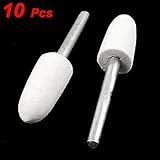 uxcell 軸付砥石　フェルトバフ　バフ　ポリッシュ　コンパウンド　ツール　3mmの直径　シャンク　8x19mm　10本入り