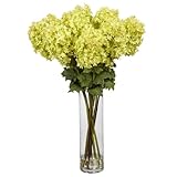 Giant HydrangeaシルクFlower Arrangement 42" x 11" x 11" イエロー 1223
