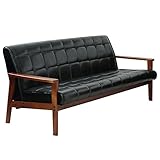 天然木レトロソファ【vie de】ヴィド (3人掛け)