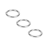simPLEISURE マルカン 丸カン SUS304 ステンレス製 溶接Oリング 8*50 3個セット ya010019i03n0