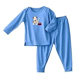 Halo Innovations 2096 6 - 9 Months ComfortLuxe Sensitive Skin Sleepwear Two Piece Set - Silky Blue P