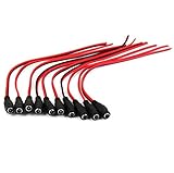 Sherry セキュリティ用　12V　DC電源　ピグテール　メス　5.5x2.1mm　ケーブル　プラグ　ワイヤー　10個