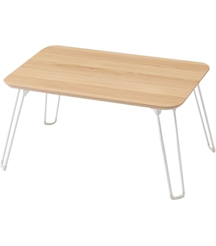 Amazon｜カインズ(CAINZ) 木目調鏡面折りたたみテーブル ナチュラル 幅