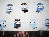 Cozy Elegant Cuddly Owls with Brown Trim Stroller Blanket Stroller Cover by Cozy Elegant