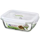 Lock & Lock Glass, Clear Heat Resistant Glass, Rectangular, 3.1-Cup Size, 730-Milliliter by LockandL