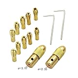 0.5-3.0mm 小型電気ドリル ビットコレット　電動機　マイクロ ツイスト ドリル チャック セットア(2.35mm , 3.17mm)