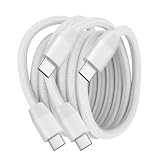 TiMOVO Type-C & Type-C ケーブル 240w急速充電 1M 2本セット Type-C 変換アダプター USB C to USB C ケーブル式 PD3.1 USB2.0 480Mbps高速データ転送 ABS&ナイロン編み タイプcケーブル iPhone16/16e/15/MacBookPro/Air/Pad Pro/Switch/などTypeCデバイスに対応 White