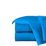 Pointehaven 410QBL 410TC Long Staple Cotton Deep Pocket Oversized Sheet SetBrilliant BlueQueen [並行輸入