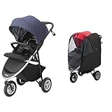 【セット買い】 アップリカ ベビーカー Smooove(スムーヴ) AB マリンポルカドットNV + 純正レインカバープラス