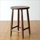スツール 木製 天然木 丸椅子 おしゃれ 無垢 ナチュラルウッドのスツール ウォールナット [map8024]