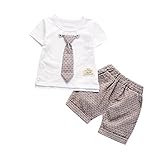 Mimoonkaka 子供服　幼児　子供　ベイビー　ボーイズ　半袖　Tシャツ+パンツ　紳士服　セット　 超可愛い　おしゃれ 涼しい 夏　12ッ月　24ッ月　3歳　4歳　赤　白