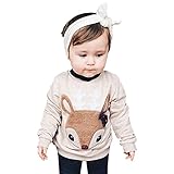 AmazingDeal 子供 長袖 男の子 女の子 鹿 動物柄 春秋 可愛い (90)