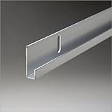 e-kanamono アルミ片長チャンネル(穴明) 6x1840mm バフシルバー