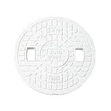 【個人宅配送不可】【5枚】 宅内用 蓋 (雨水 汚水) 350型耐圧タイプ ホワイト(刻字 雨水 穴なし) JT2-350UW 外構 耐候性 JOTO 城東テクノ アミ【代不】