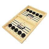 スリングホッケー 卓上 ボードゲーム 対戦ゲーム 2人プレイ 簡単ルール 家族で遊べる 木製おもちゃ