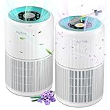 Airtok 空気清浄機 （2個入り）花粉対策 小型 20畳空気清浄機, 5重 除菌 タバコ PM2.5 対応 HEPAエアフィルター空気