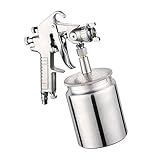 Flameer 重力式 スプレーガン 塗料カップ 600ml フィード 自動車補修 家具 塗装 多用途 エアコンプレッサー 塗料ガン