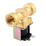uxcell G1/2 12.7mm 水電磁弁 コッパー製ゴールドトーン ホールセンサ計 3-25L/M 12V