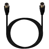 Traovien S-Video Cable Mini Din 4ピン S ビデオケーブル オス-オス 金メッキコネクター プレーヤービデオカメラ ノートパソコン ビデオをテレビまたはモニターに転送 接続ケーブル (ミニ4ピンオス-オス 3.3フィート/1m)