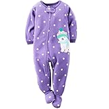 カーターズ ロンパース carter's 2015年秋冬 女の子用パープル水玉模様ニット帽白クマさんフリース足つきカバーオール(すべり止め付) (18mo... [並行輸入品]