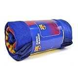 FCバルセロナ フットボールクラブ FC Barcelona オフィシャル商品 フリースブランケット フリース毛布 (ワンサイズ) (レッド/ブルー/ゴールド)