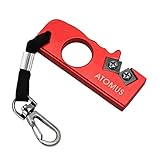ポータブルミニシャープナー合金屋外キッチンキーチェーンとツールを磨く - 赤