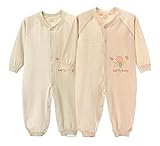 春と夏 長袖カバーオール 幼児服 ジャンプスーツ オープンクロッチパンツ 出産祝い パジャマ-100(11-18ヶ月)