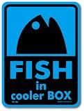FS-188 釣りステッカー FISH in cooler BOX-04 ステッカー バラエティ