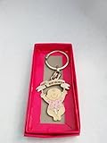 Baby Keepsake - Set of 12 Girl Baby Key Chain Favors - Pink [並行輸入品]