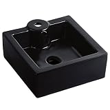 Kingston Brass EV4186K Fauceture Fortress Vitreous China Bathroom Vessel , Black [並行輸入品]