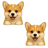 ZQX 2枚 14×16cm コーギー ステッカー 犬 車 バイク かわいい 動物 傷隠し 防水 PVC素材 耐摩耗 防水 おもしろ おしゃれ 取付簡単 車用品