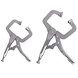 HKUN クランプ c型 C型バイスロックプライヤー 自在型 ,6 インチ