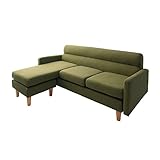 北欧調ファブリックコーナーカウチソファ【Elverum】エルベルム (カルダモングリーン)