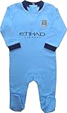 Manchester City マンチェスターシティ 2014-15モデル 長袖 ベビー ロンパース / ボディスーツ カバーオール 赤ちゃん ベビー マタニティ (6-9ヶ月（74cm）)