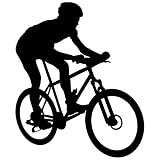 Bicycling壁デカールステッカー11 – デカールステッカーと壁画子供少年少女の部屋、寝室。スポーツのホームの壁アートインテリア、装飾 – サイクリング自転車シルエット壁画 12 in. (10