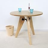 GUERIDON （ゲリドンダイニングテーブル・プレミアム）サークル　　（ナチュラル色）　　　　　　　　　　　　　【ジャン・プルーヴェ】【ダイニングテーブル】【木製】【スタンダードチェア】【高品質】【低価格】【リプロダクト・ジェネリック・復