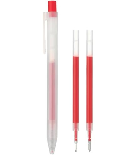 Amazon | 無印良品 さらさら描けるゲルボールペンノック式 0.5mm