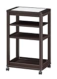 白井産業 【SHIRAI】 キッチンワゴン タイル天板 キャスター付き ダークブラウン 幅約53㎝ エレガントなセシルナ CEC-5540WDK
