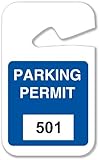 Brady 96266 2 3/4" Width x 4 3/4"Height, Vinyl, Blue Rearview Mirror Hanging Tags (100 Tags) [並行輸入品]
