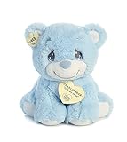 Aurora World Precious Moments Charlie Bear With Rattle So Beary Sweet Plush Blue 8.5 [並行輸入品]
