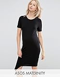 ASOS (エイソス) マタニティ 半袖 アシンメトリー ワンピース ブラック UK 6 (S) [並行輸入品]