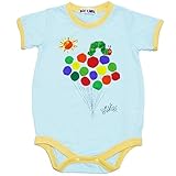 2017年 夏物 はらぺこあおむし 天竺 風船柄 ロンパス カバーオール THE WORLD OF ERIC CARLE サックス◇80cm