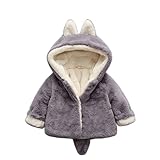 jianlanptt Prettyベビーガールズフェイクファーコートアウターキュート動物フォックスClothes カラー: グレー