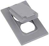 Red Dot CCDV Device Outlet Box Cover, Single Lid, 1 Gang, 2-13/16-Inch Width by 4-9/16-Inch Height, 
